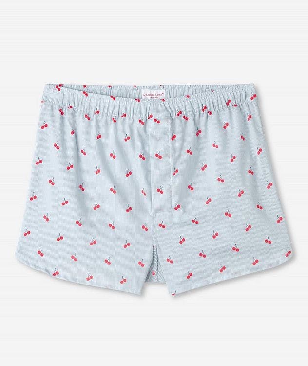 Cherry Pinstripe Cotton Boxer Shorts picture 1