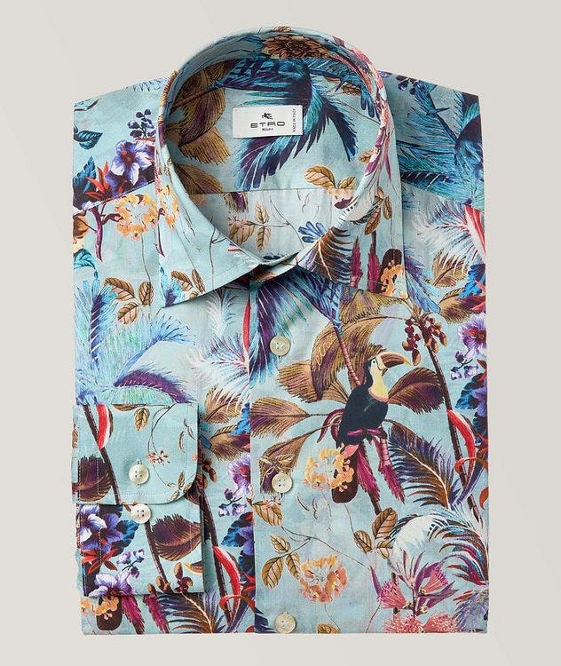 Slim-Fit Tropical Cotton Shirt picture 1