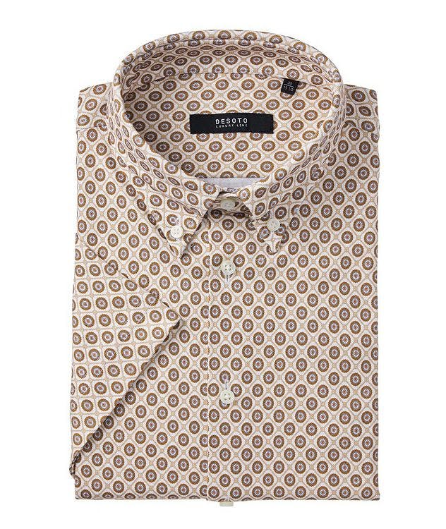 Chemise en coton à motif floral et à manches courtes picture 1