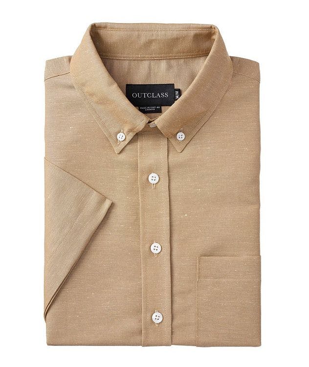 Short-Sleeve Cotton-Linen Sport Shirt picture 1