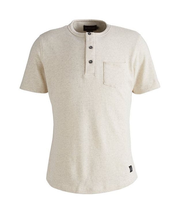 Short-Sleeve Slub Cotton Henley T-Shirt picture 1