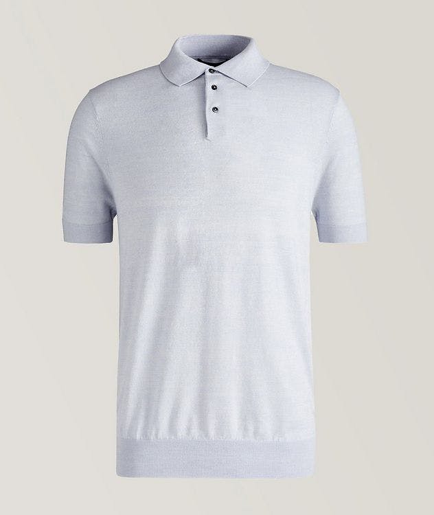 Short-Sleeve Cupro Knit Cotton Polo picture 1