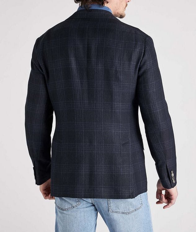 Linen, Wool, And Silk Plaid Sports Jacket picture 3