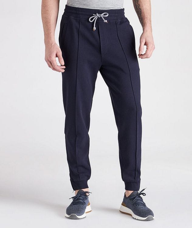 Drawstring Pleated Cotton Joggers picture 2