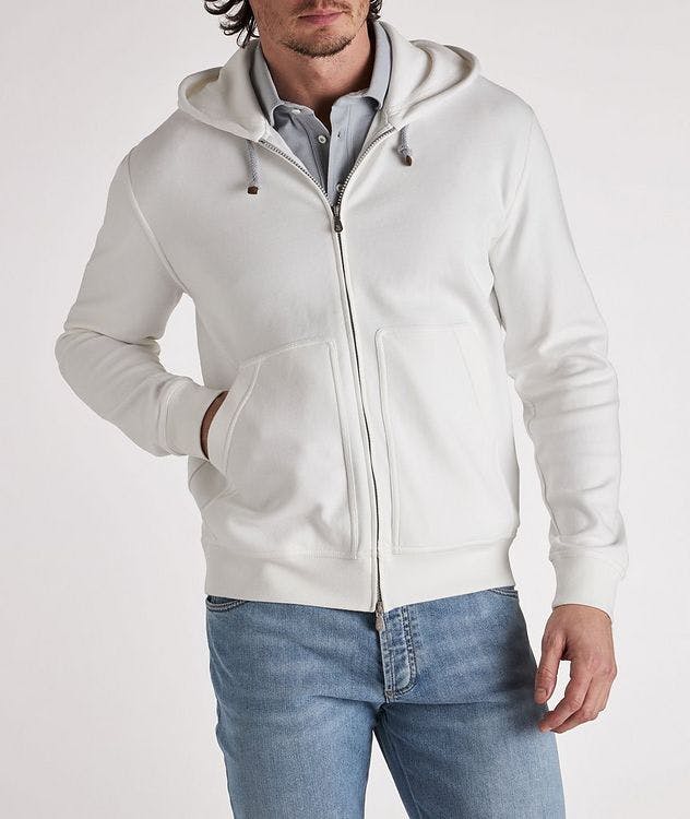 Zip-Up Cotton-Blend Hoodie picture 2