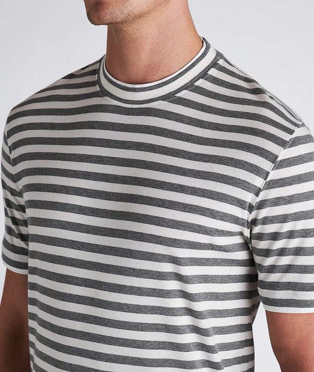 Striped Cotton, Cashmere & Silk T-Shirt picture 4