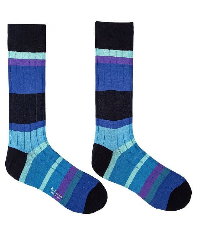Signature Striped Cotton-Blend Socks picture 2