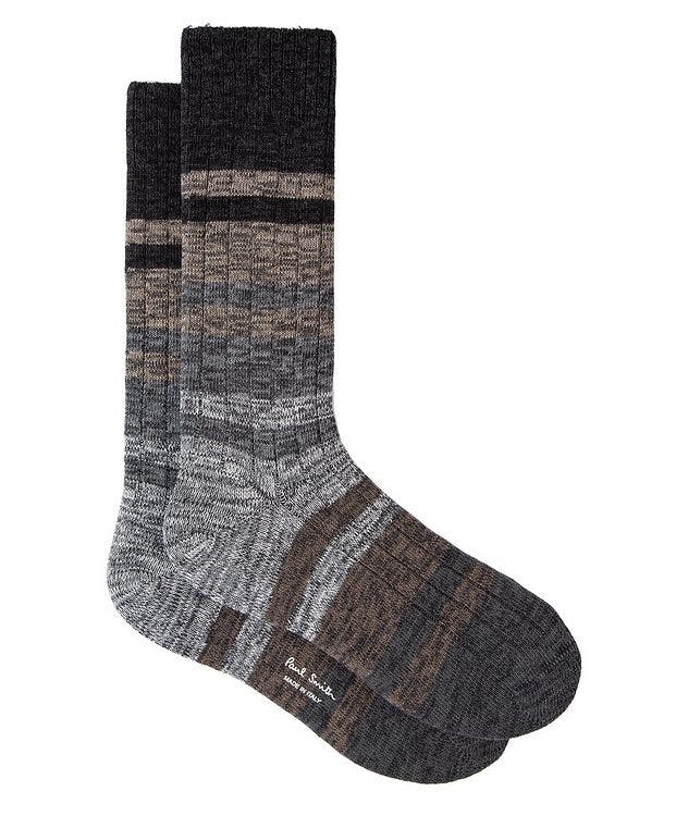Marble Striped Cotton-Blend Socks picture 1
