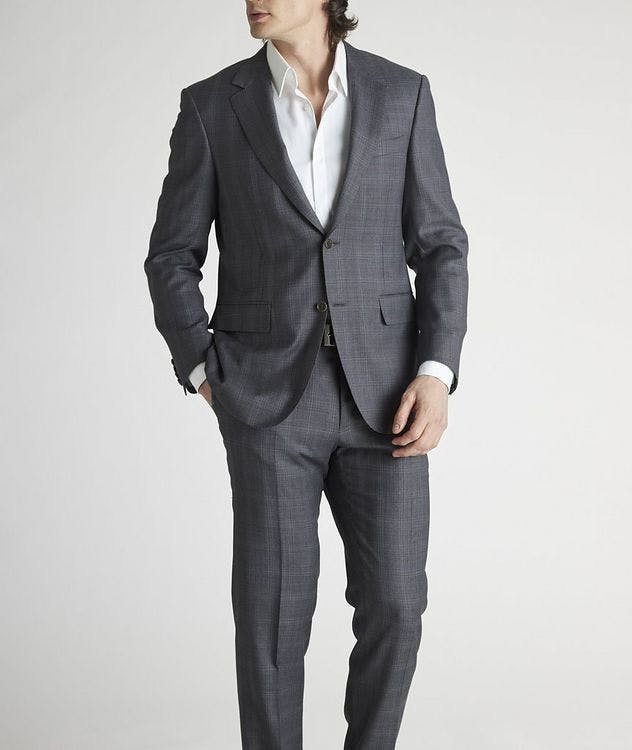 Slim-Fit Check Wool Suit picture 3