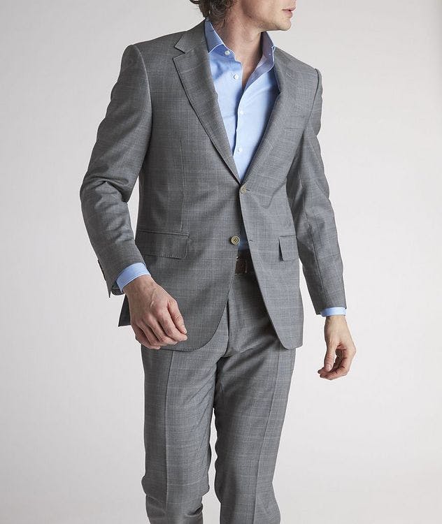 Slim-Fit Check Wool Suit picture 2
