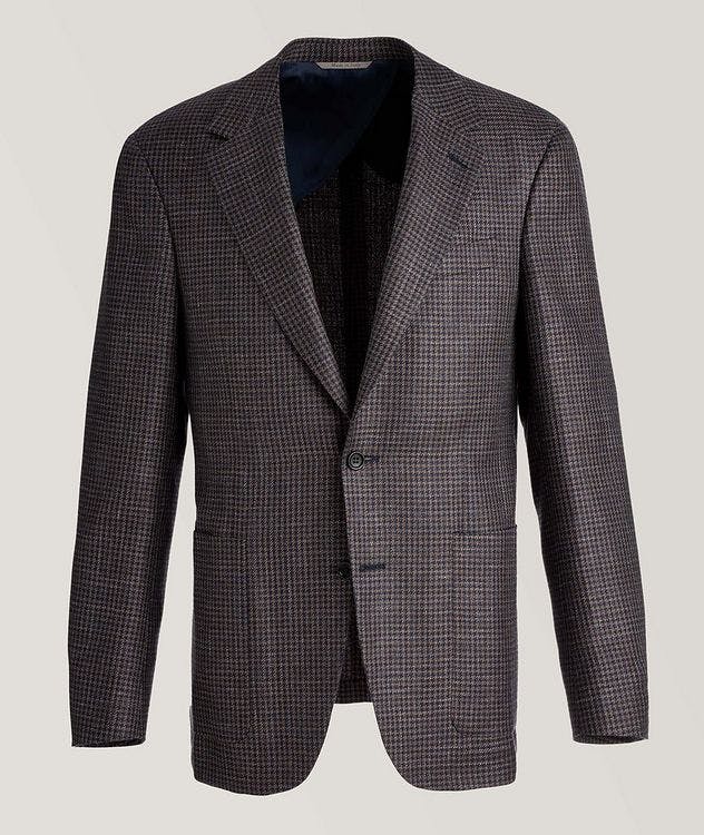 Houndstooth Wool, Silk & Linen Sports Jacket picture 1