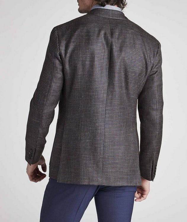 Houndstooth Wool, Silk & Linen Sports Jacket picture 4