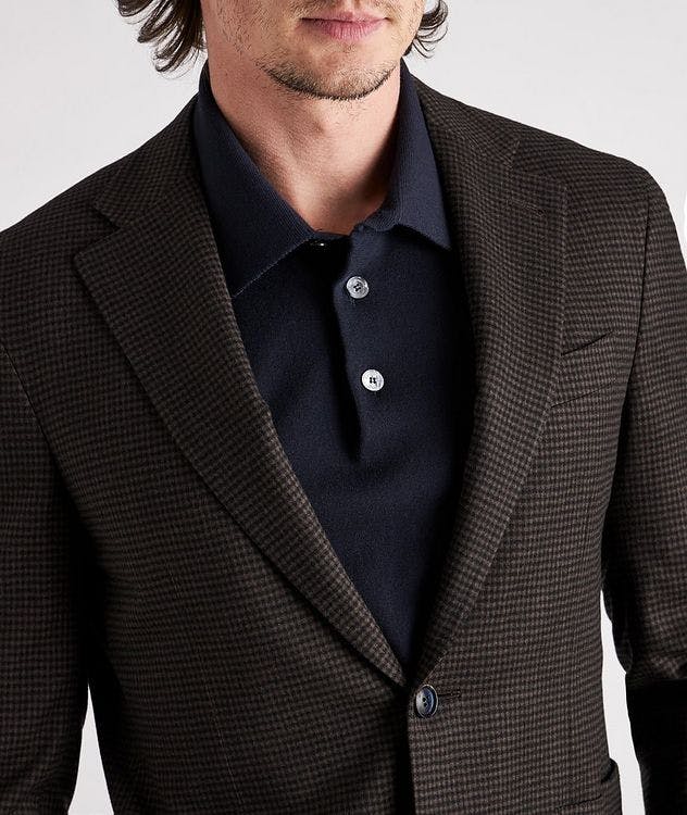 Slim Fit Houndstooth Wool-Cashmere Sports Jacket picture 5