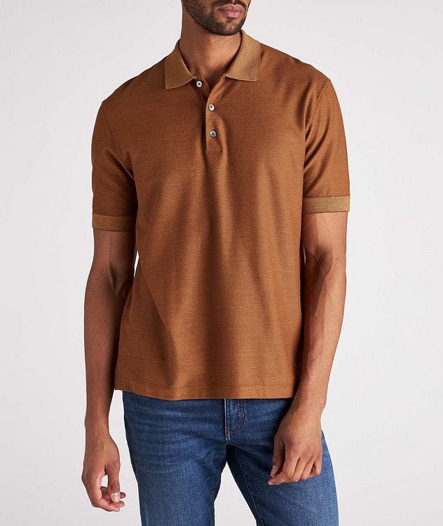 Honeycomb Cotton-Silk Polo picture 2