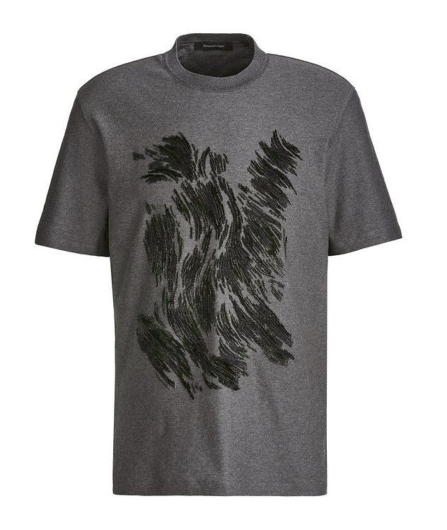 Cotton Abstract Textured T-Shirt picture 1