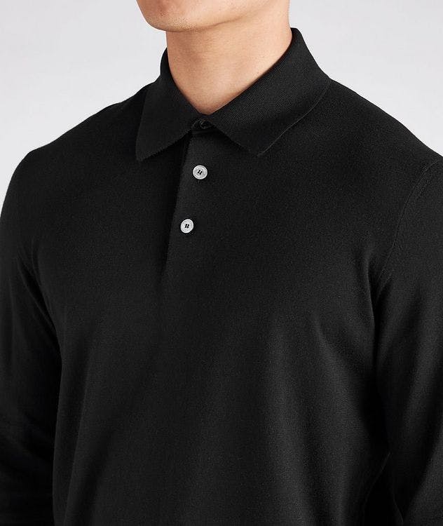Long-Sleeve Cotton-Cashmere Blend Polo  picture 4