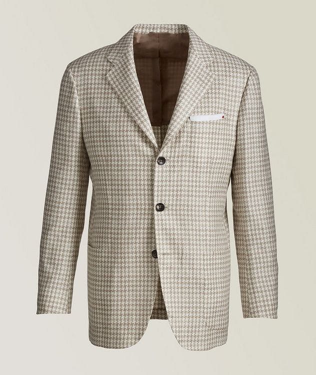 Contemporary Fit Houndstooth Linen, Cashmere, & Wool Sport Jacket picture 1