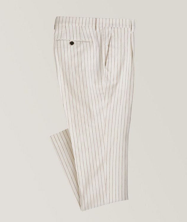 Morello Slim-Fit Stretch Linen-Cotton Pants picture 1