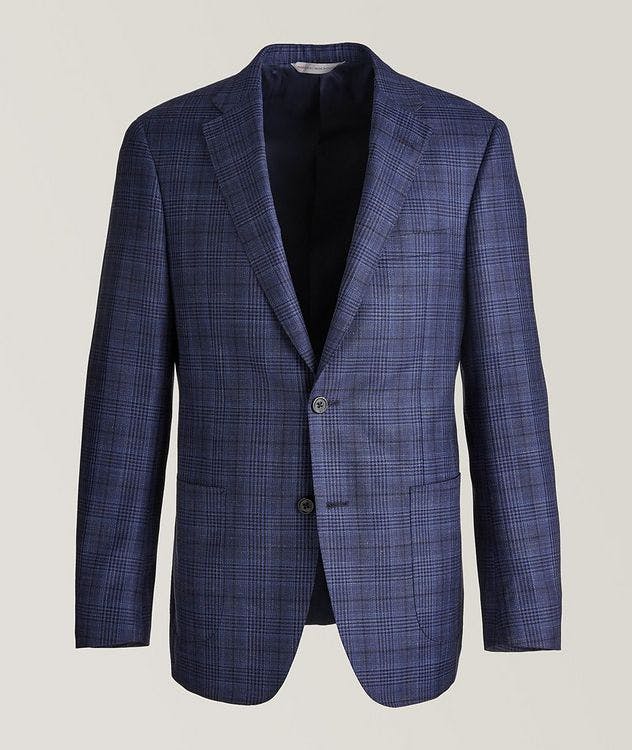 Cosmo Checked Wool Silk Linen Sports Jacket picture 1