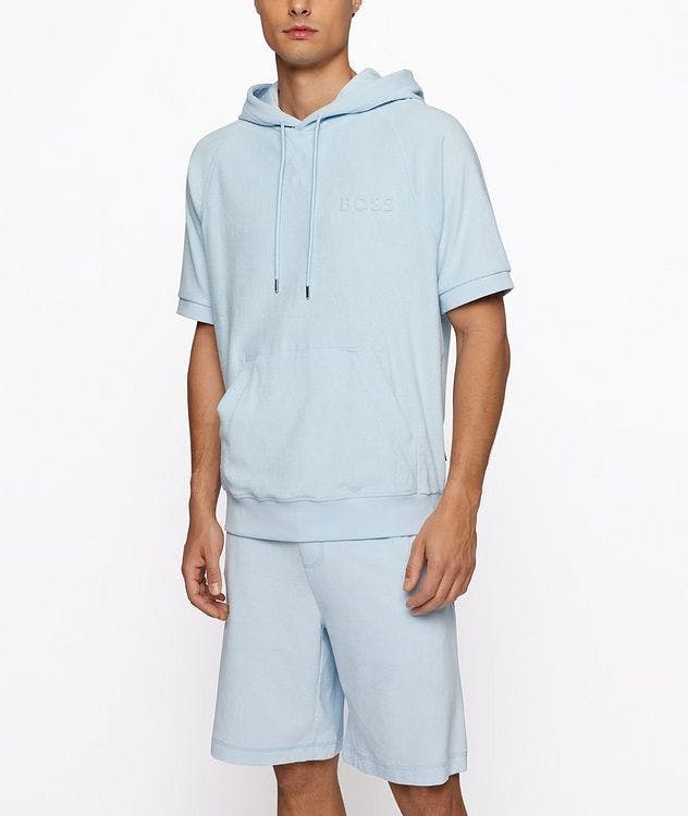 Cotton Terry Short Sleeve Hoodie picture 2