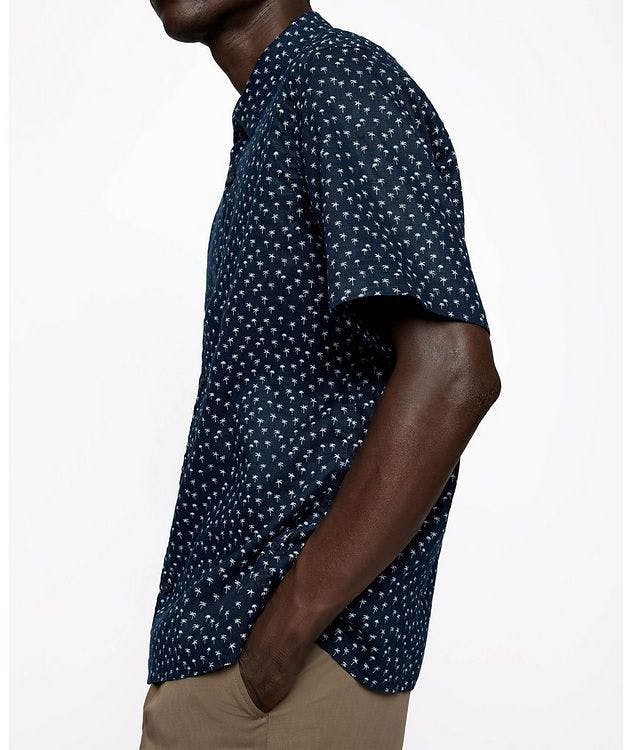 Printed Linen Short Sleeve Shirt picture 4