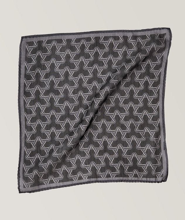 Geometric Silk-Wool Pocket Square picture 1