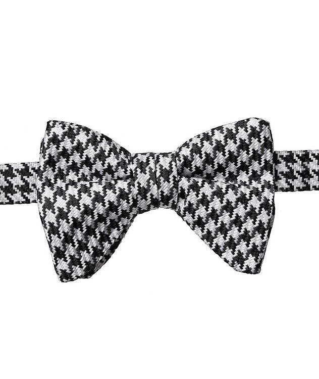 Houndstooth Jacquard Silk Bow Tie picture 1