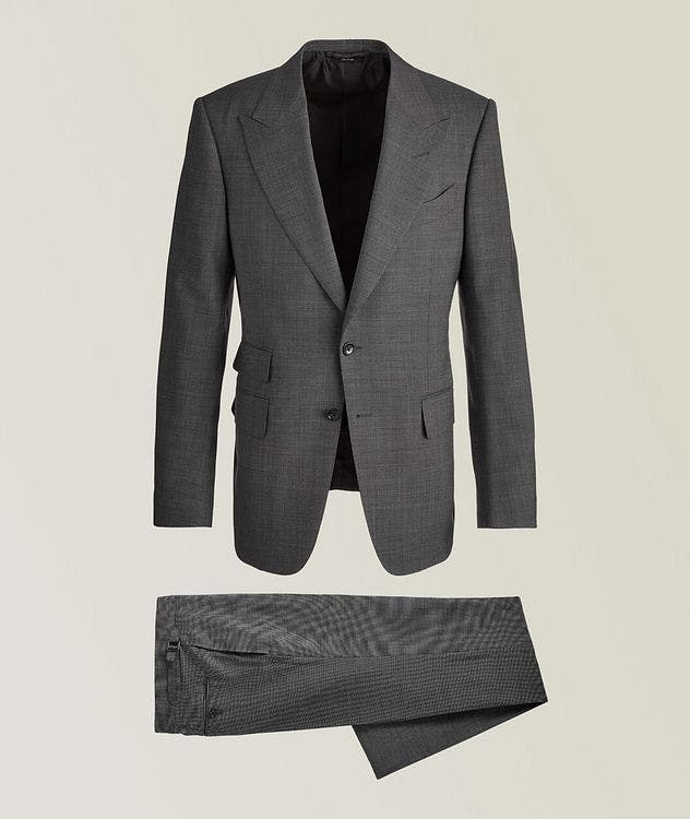 Shelton Pinpoint Mélange Stretch-Wool Suit picture 1