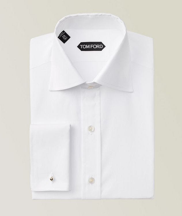 Slim-Fit French Cuff Cotton Dress Shirt picture 1