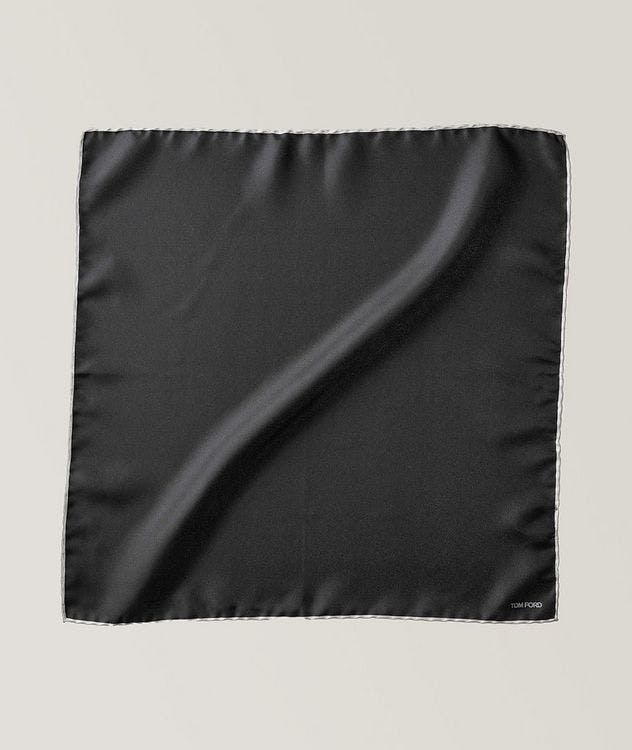 Silk Solid Black Pocket Square picture 1