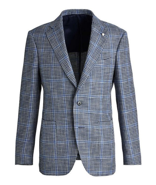 Cotton-Linen-Wool Windowpane Check Suit picture 1