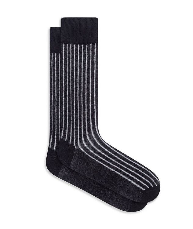 Ribbed Stripe Cotton-Blend Socks picture 1
