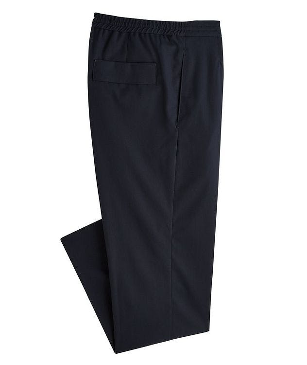 Pleated Drawstring Stretch-Cotton Trousers picture 1