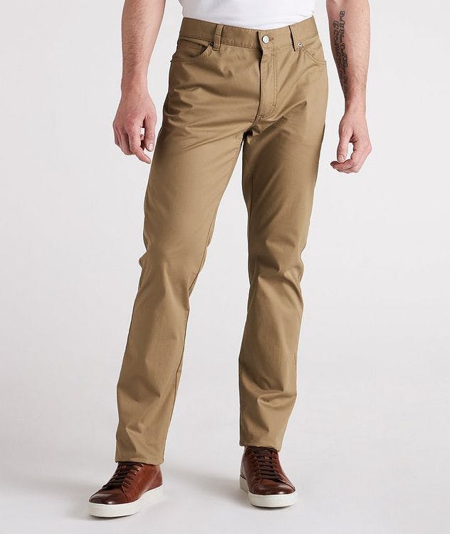 Pantalon en coton extensible à cinq poches picture 3