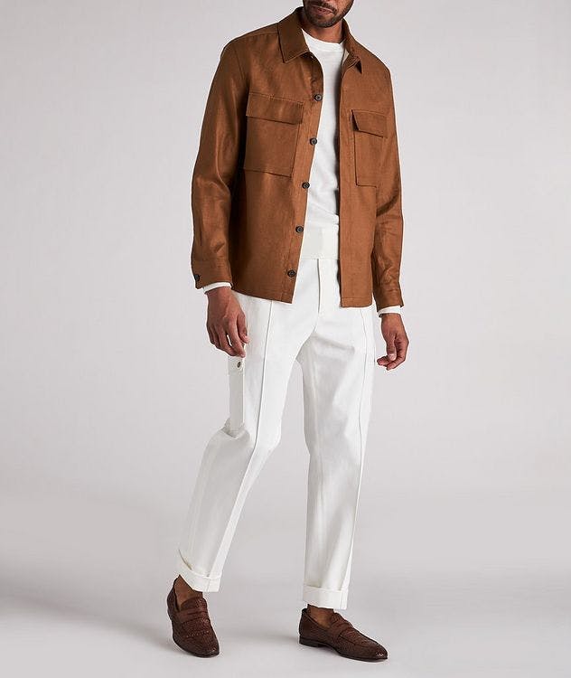 Double Layer Linen Twill Overshirt picture 5
