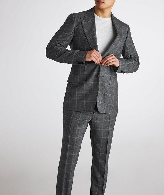 Shelton Windowpane Wool Suit picture 2