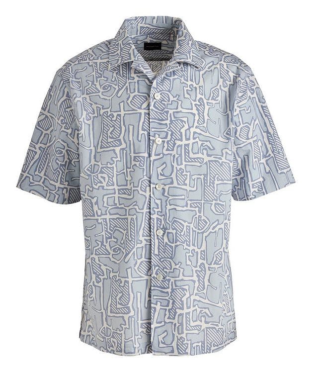 Cotton Abstract Print Short Sleeve Shirt picture 1