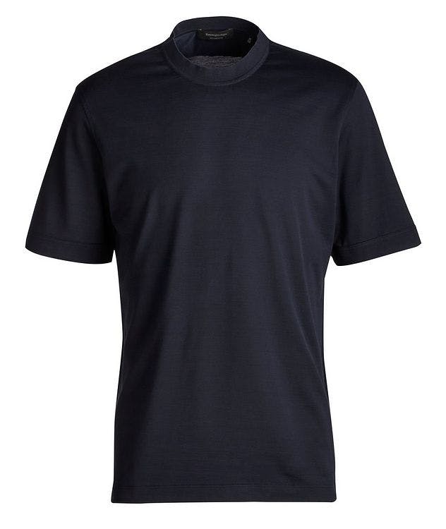 Cotton-Silk Blend Short-Sleeve T-Shirt picture 1