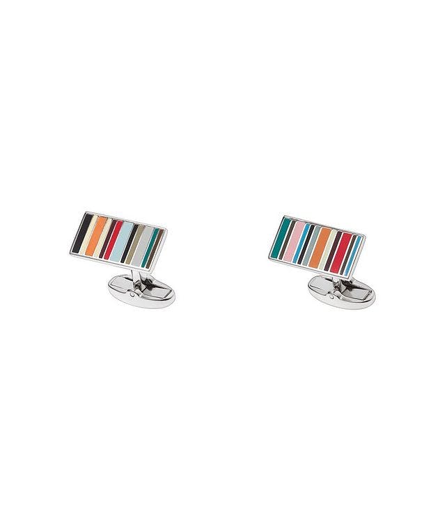 Rectangle Striped Cufflinks picture 1
