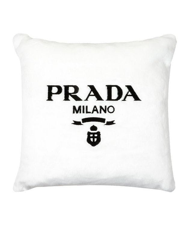 Faux Fur Embroidered Logo Pillow picture 1