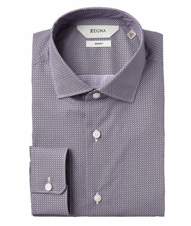 Contemporary-Fit Geometric Stretch-Cotton Dress Shirt picture 1
