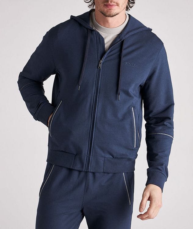 Zip-Up Cotton-Modal Hoodie picture 2