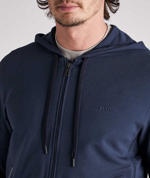 Zip-Up Cotton-Modal Hoodie picture 4