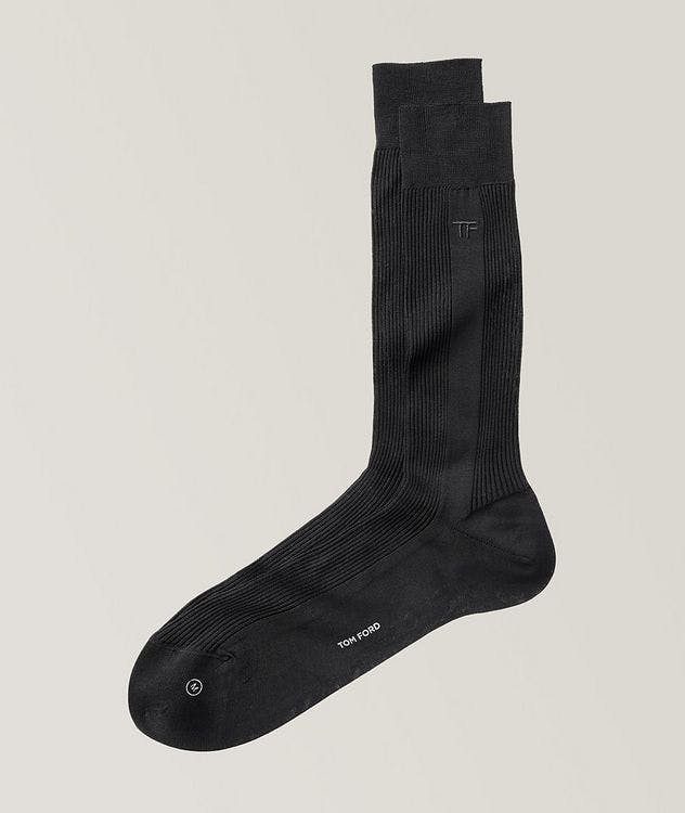 Ribbed High Dress Socks picture 1