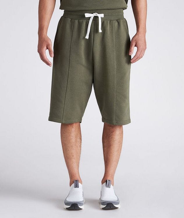 Olive Green Sweat Shorts  picture 2