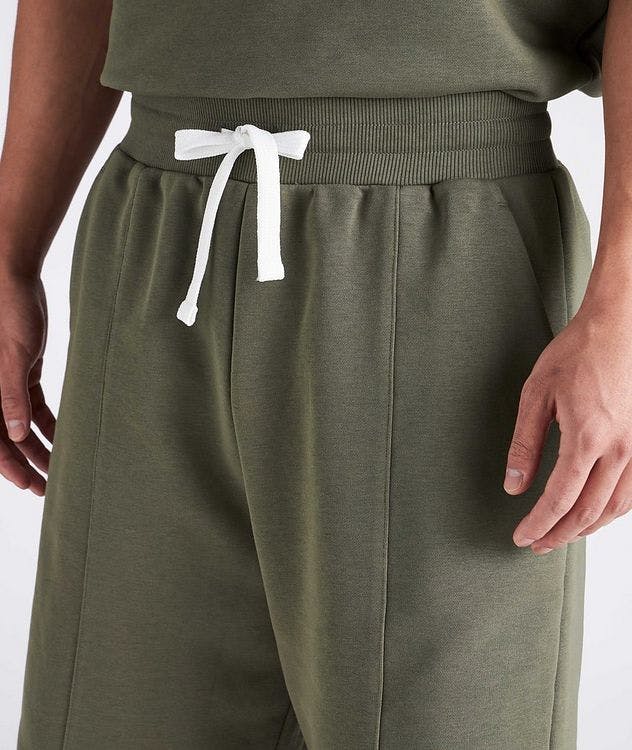 Olive Green Sweat Shorts  picture 4