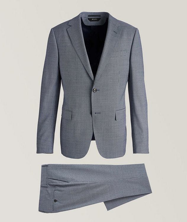 Slim Fit  Houndstooth Stretchy-Wool Suit picture 1