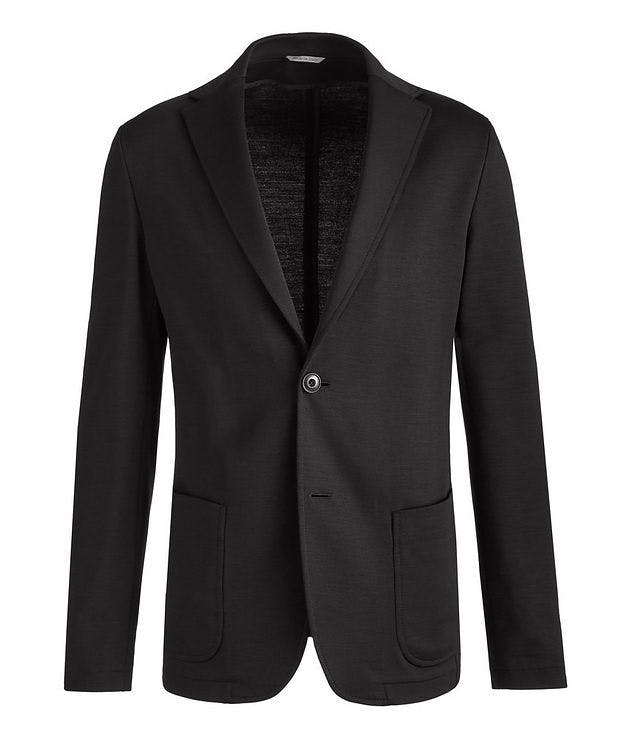 Unconstructed Stretch-Wool Blend Jersey Sports Jacket  picture 1