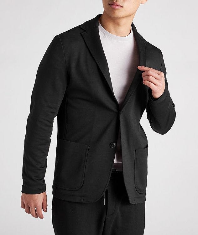 Unconstructed Stretch-Wool Blend Jersey Sports Jacket  picture 3