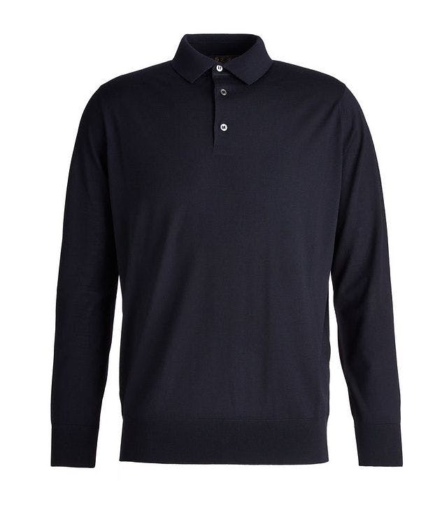Long-Sleeve Wool Polo picture 1